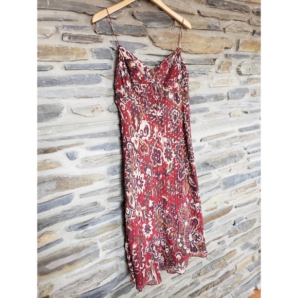 Ann Taylor Silk Floral Slip Dress 14 - Picture 2 of 9